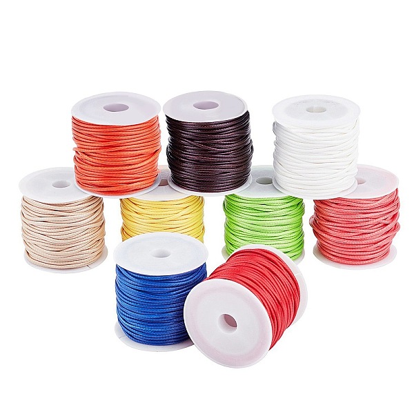 PandaHall 9 Rolls 9 Colors Waxed Polyester Cords, for Jewelry Making, Mixed Color, 1.5mm, about 10m/roll, 1roll/color Waxed Polyester Cord..., Multicolor
PandaHall 9 Rolls 9 Colors Waxed Polyester Cords, for Jewelry Making, Mixed Color, 1.5mm, about 10m/roll, 1roll/color Waxed Polyester Cord..., Multicolor