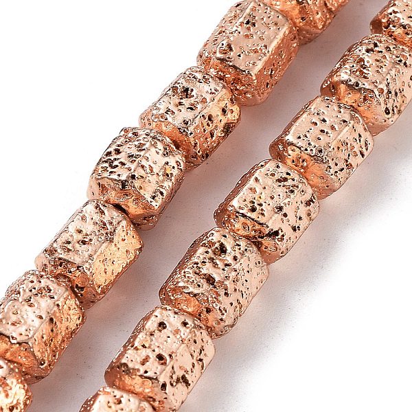 PandaHall Electroplated Natural Lava Rock Beads Strands, Hexagon, Rose Gold Plated, 8~8.5x6.5~7x6~6.5mm, Hole: 1.4mm, about 47pcs/strand...
PandaHall Electroplated Natural Lava Rock Beads Strands, Hexagon, Rose Gold Plated, 8~8.5x6.5~7x6~6.5mm, Hole: 1.4mm, about 47pcs/strand...