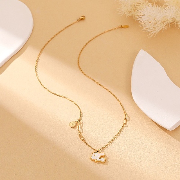 PandaHall Natural Shell Rabbit Pendant Necklace with Stainless Steel Chains, Golden, 15.75 inch(40cm) Shell Rabbit
PandaHall Natural Shell Rabbit Pendant Necklace with Stainless Steel Chains, Golden, 15.75 inch(40cm) Shell Rabbit