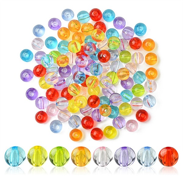 PandaHall Transparent Acrylic Beads, Round, Mixed Color, 8x7mm, Hole: 2mm, about 100pcs/27g Acrylic Round Multicolor
PandaHall Transparent Acrylic Beads, Round, Mixed Color, 8x7mm, Hole: 2mm, about 100pcs/27g Acrylic Round Multicolor
