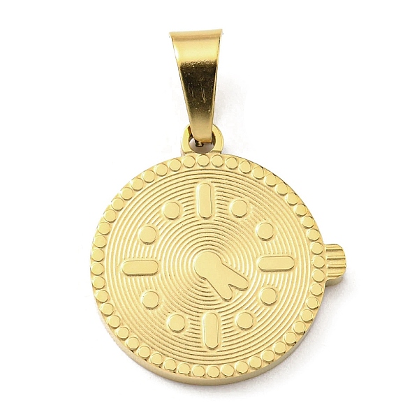 PandaHall Ion Plating(IP) 316L Surgical Stainless Steel Pendants, Textured, Flat Round with Clock Charm, Real 18K Gold Plated, 16x15x1.5mm...
PandaHall Ion Plating(IP) 316L Surgical Stainless Steel Pendants, Textured, Flat Round with Clock Charm, Real 18K Gold Plated, 16x15x1.5mm...
