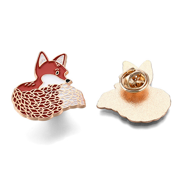 PandaHall Fox Shape Enamel Pin, Light Gold Plated Alloy Animal Badge for Backpack Clothes, Nickel Free & Lead Free, 30x28mm, Pin: 1.2mm..., Red
PandaHall Fox Shape Enamel Pin, Light Gold Plated Alloy Animal Badge for Backpack Clothes, Nickel Free & Lead Free, 30x28mm, Pin: 1.2mm..., Red