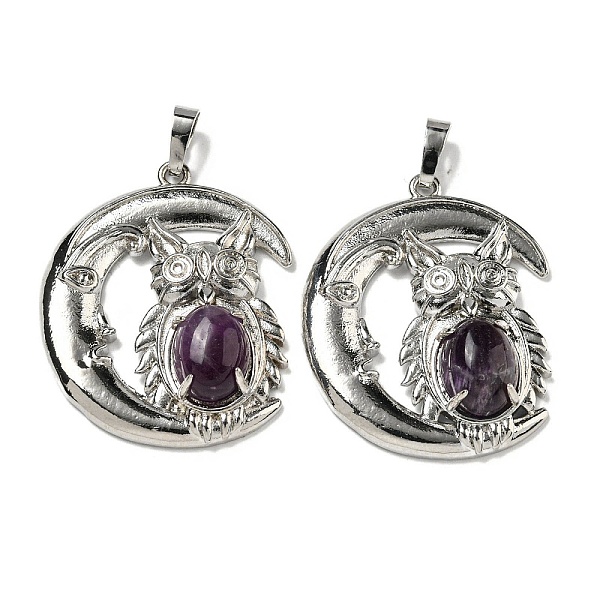 PandaHall Natural Amethyst Pendants, Owl Charms with Rack Plating Brass Moon, Platinum, Cadmium Free & Lead Free, 38.5x31.5x8mm, Hole: 8x5mm...
PandaHall Natural Amethyst Pendants, Owl Charms with Rack Plating Brass Moon, Platinum, Cadmium Free & Lead Free, 38.5x31.5x8mm, Hole: 8x5mm...