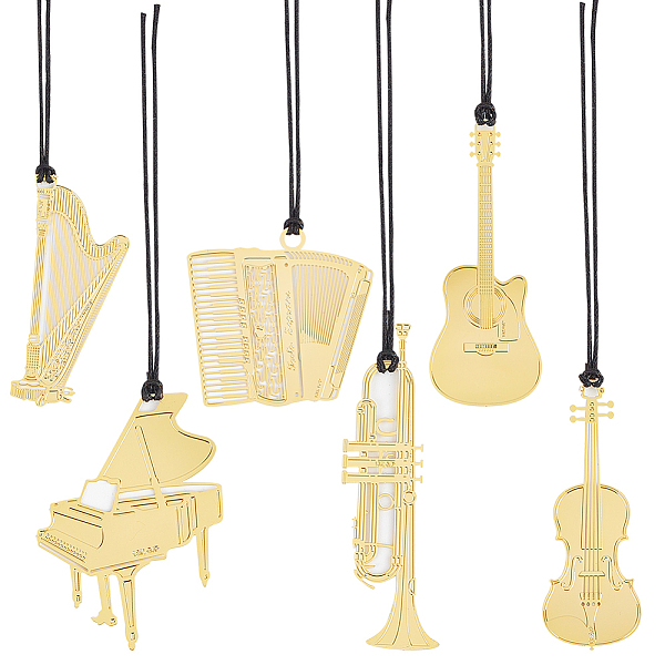 PandaHall CRASPIRE 12Pcs 6 Styles Brass Bookmarks with Tassel, Musical Instrument Book Marker for Music Lovers, Golden, 141~167mm, Pendant..., Black
PandaHall CRASPIRE 12Pcs 6 Styles Brass Bookmarks with Tassel, Musical Instrument Book Marker for Music Lovers, Golden, 141~167mm, Pendant..., Black