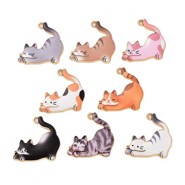 PandaHall Rack Plating Alloy Enamel Pendants, Golden, Cat Charm, Mixed Color, 25x25x25mm, Hole: 2mm Alloy+Enamel Cat Shape Multicolor
PandaHall Rack Plating Alloy Enamel Pendants, Golden, Cat Charm, Mixed Color, 25x25x25mm, Hole: 2mm Alloy+Enamel Cat Shape Multicolor