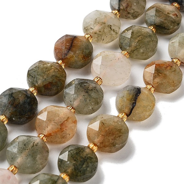 PandaHall Natural Mixed Rutilated Quartz Beads Strands, with Seed Beads, Faceted Hexagonal Cut, Flat Round, 12~12.5x5~6mm, Hole: 1.2~1.4mm...
PandaHall Natural Mixed Rutilated Quartz Beads Strands, with Seed Beads, Faceted Hexagonal Cut, Flat Round, 12~12.5x5~6mm, Hole: 1.2~1.4mm...