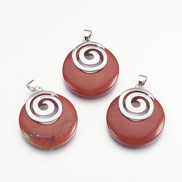 PandaHall Natural Red Jasper Pendants, with Platinum Tone Brass Findings, Flat Round, 32x28x6mm, Hole: 4x5mm Red Jasper Flat Round Red
PandaHall Natural Red Jasper Pendants, with Platinum Tone Brass Findings, Flat Round, 32x28x6mm, Hole: 4x5mm Red Jasper Flat Round Red
