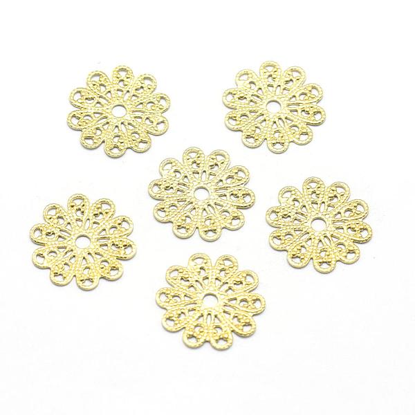 PandaHall Brass Filigree Joiners, Lead Free & Cadmium Free & Nickel Free, Flower, Raw(Unplated), 16x0.5mm, Hole: 2mm Brass Flower
PandaHall Brass Filigree Joiners, Lead Free & Cadmium Free & Nickel Free, Flower, Raw(Unplated), 16x0.5mm, Hole: 2mm Brass Flower