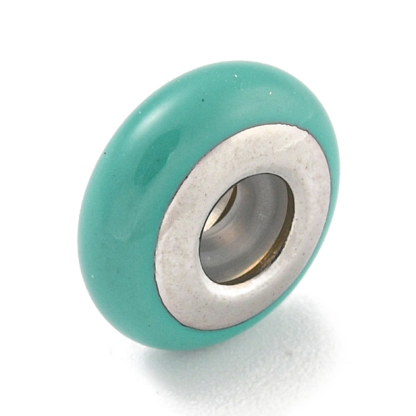 PandaHall 304 Stainless Steel Enamel European Beads, with Rubber inside, Large Hole Beads, Rondelle, Stainless Steel Color, 11.5x5mm, Hole...
PandaHall 304 Stainless Steel Enamel European Beads, with Rubber inside, Large Hole Beads, Rondelle, Stainless Steel Color, 11.5x5mm, Hole...