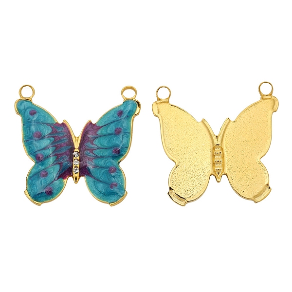 PandaHall Stainless Steel Rhinestones Pendants, with Enamel, Golden, Butterfly Charm, Turquoise, 32x22mm, Hole: 1.5mm Stainless Steel+Enamel..., Green
PandaHall Stainless Steel Rhinestones Pendants, with Enamel, Golden, Butterfly Charm, Turquoise, 32x22mm, Hole: 1.5mm Stainless Steel+Enamel..., Green