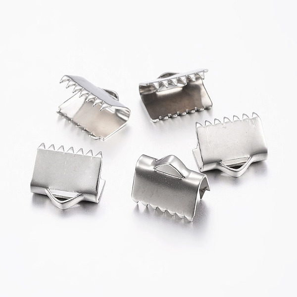 PandaHall 304 Stainless Steel Ribbon Crimp Ends, Rectangle, Stainless Steel Color, 9x10.5mm, Hole: 1.5x4mm 304 Stainless Steel
PandaHall 304 Stainless Steel Ribbon Crimp Ends, Rectangle, Stainless Steel Color, 9x10.5mm, Hole: 1.5x4mm 304 Stainless Steel