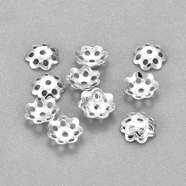 PandaHall 201 Stainless Steel Bead Caps, Flower, Multi-Petal, Silver, 6x1mm, Hole: 1mm 201 Stainless Steel
PandaHall 201 Stainless Steel Bead Caps, Flower, Multi-Petal, Silver, 6x1mm, Hole: 1mm 201 Stainless Steel