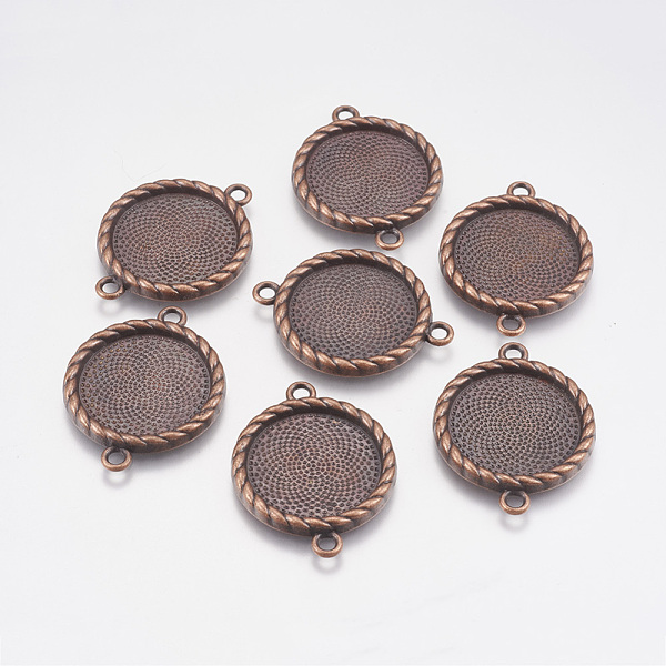 PandaHall Zinc Alloy Cabochon Connector Settings, DIY Findings for Jewelry Making, Flat Round, Red Copper, Cadmium Free & Nickel Free & Lead...
PandaHall Zinc Alloy Cabochon Connector Settings, DIY Findings for Jewelry Making, Flat Round, Red Copper, Cadmium Free & Nickel Free & Lead...