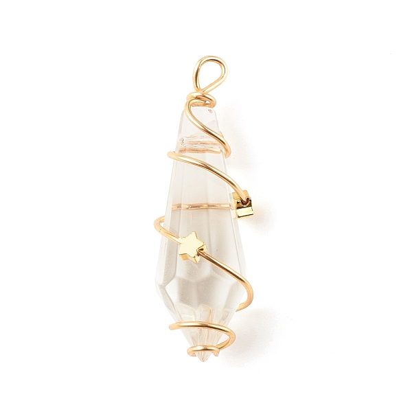 PandaHall Faceted Glass Pendants, Crystal Suncatcher Teardrop Pendants, with Eco-Friendly Copper Wire and Brass star Beads, Clear...
PandaHall Faceted Glass Pendants, Crystal Suncatcher Teardrop Pendants, with Eco-Friendly Copper Wire and Brass star Beads, Clear...