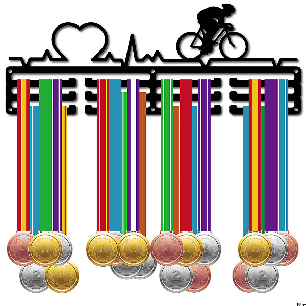 PandaHall Fashion Iron Medal Hanger Holder, Display Wall Rack, with Screws, Bicycle Pattern, 150x400mm, Hole: 5mm Iron Bicycle
PandaHall Fashion Iron Medal Hanger Holder, Display Wall Rack, with Screws, Bicycle Pattern, 150x400mm, Hole: 5mm Iron Bicycle