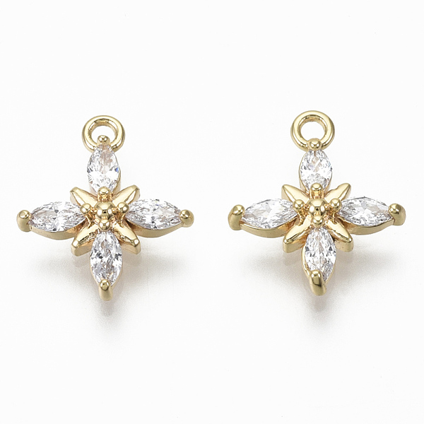 PandaHall Brass Micro Pave Clear Cubic Zirconia Charms, Nickel Free, Flower, Real 18K Gold Plated, 13x11x3mm, Hole: 1.4mm Brass+Cubic...
PandaHall Brass Micro Pave Clear Cubic Zirconia Charms, Nickel Free, Flower, Real 18K Gold Plated, 13x11x3mm, Hole: 1.4mm Brass+Cubic...
