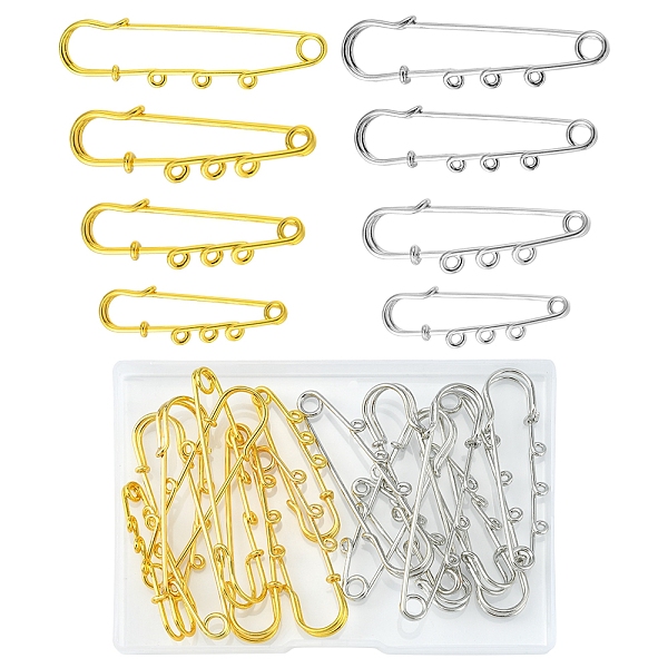 PandaHall 16Pcs 8 Style Stainless Steel Safety Pins Brooch Findings, Kilt Pins with 3 Loop, Golden & Stainless Steel Color, 50~70x14.6x1.5mm...
PandaHall 16Pcs 8 Style Stainless Steel Safety Pins Brooch Findings, Kilt Pins with 3 Loop, Golden & Stainless Steel Color, 50~70x14.6x1.5mm...