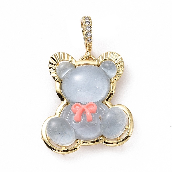 PandaHall Translucent Resin Pendants, Bear with Bowknot Charm, with Brass Micro Pave Clear Cubic Zirconia, Cadmium Free & Lead Free, Real...
PandaHall Translucent Resin Pendants, Bear with Bowknot Charm, with Brass Micro Pave Clear Cubic Zirconia, Cadmium Free & Lead Free, Real...
