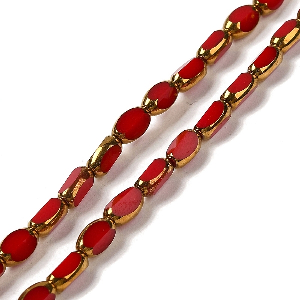 PandaHall Electroplate Opaque Color Glass Beads Strands, Faceted, Oval, FireBrick, 7x4.5x3.5mm, Hole: 1mm, about 50pcs/strand, 12.99''(33cm)..., Red
PandaHall Electroplate Opaque Color Glass Beads Strands, Faceted, Oval, FireBrick, 7x4.5x3.5mm, Hole: 1mm, about 50pcs/strand, 12.99''(33cm)..., Red