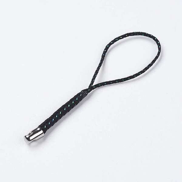 PandaHall Polyester Nylon Mobile Phone Making Cord Loops, with Brass Findings, Black, 78x4mm Nylon Black
PandaHall Polyester Nylon Mobile Phone Making Cord Loops, with Brass Findings, Black, 78x4mm Nylon Black
