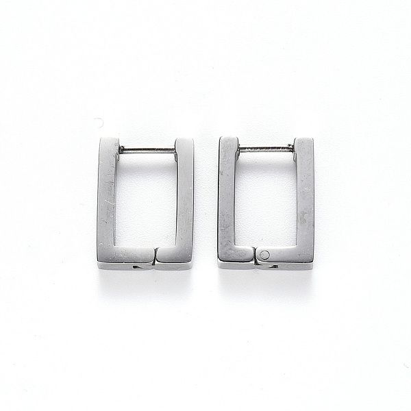 PandaHall 304 Stainless Steel Huggie Hoop Earrings, Rectangle, Stainless Steel Color, 15x12.6x3mm, Pin: 1mm 304 Stainless Steel Rectangle
PandaHall 304 Stainless Steel Huggie Hoop Earrings, Rectangle, Stainless Steel Color, 15x12.6x3mm, Pin: 1mm 304 Stainless Steel Rectangle