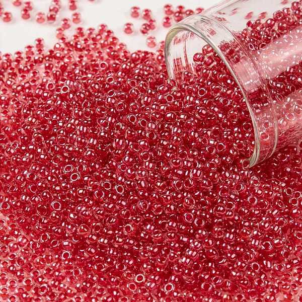 PandaHall TOHO Round Seed Beads, Japanese Seed Beads, (355) Inside Color Crystal/Siam Lined, 11/0, 2.2mm, Hole: 0.8mm, about 5555pcs/50g..., Red
PandaHall TOHO Round Seed Beads, Japanese Seed Beads, (355) Inside Color Crystal/Siam Lined, 11/0, 2.2mm, Hole: 0.8mm, about 5555pcs/50g..., Red