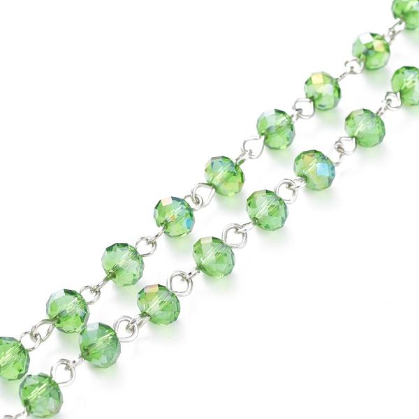 PandaHall Handmade Electroplate Glass Beaded Chains, with Platinum Plated Iron Eye Pin, Unwelded, Lime Green, 39.37 inch(100cm), Beads...
PandaHall Handmade Electroplate Glass Beaded Chains, with Platinum Plated Iron Eye Pin, Unwelded, Lime Green, 39.37 inch(100cm), Beads...