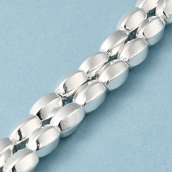 PandaHall Electroplated Synthetic Magnetic Hematite Beads Strands, Twist Oval, Silver Plated, 9x6.5~7mm, Hole: 1.2mm, about 43pcs/strand...
PandaHall Electroplated Synthetic Magnetic Hematite Beads Strands, Twist Oval, Silver Plated, 9x6.5~7mm, Hole: 1.2mm, about 43pcs/strand...