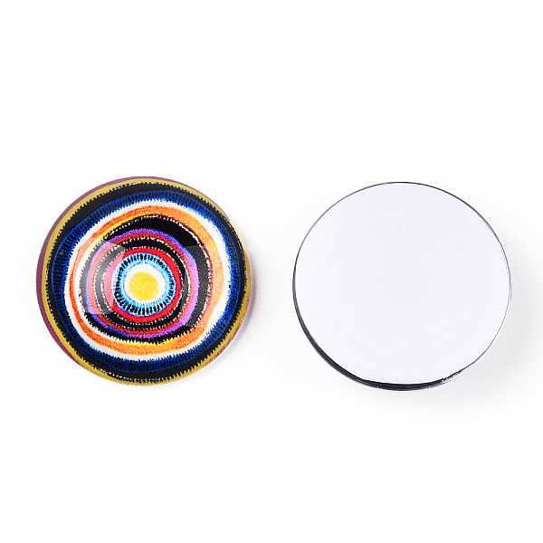PandaHall Glass Cabochons, Half Round with Eye, Colorful, 20x6.5mm Glass Half Round
PandaHall Glass Cabochons, Half Round with Eye, Colorful, 20x6.5mm Glass Half Round