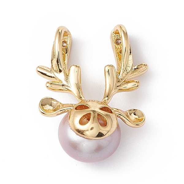 PandaHall Natural Cultured Freshwater Pearl Pendants, with Brass Micro Pave Cubic Zirconia Findings, Golden, Deer, Lilac, 18.5x13x8mm, Hole..., Purple
PandaHall Natural Cultured Freshwater Pearl Pendants, with Brass Micro Pave Cubic Zirconia Findings, Golden, Deer, Lilac, 18.5x13x8mm, Hole..., Purple