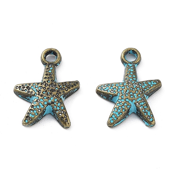 PandaHall Alloy Pendant, Antique Bronze & Blue Patina, Starfish, 16x12x3mm, Hole: 1.8mm Alloy Starfish
PandaHall Alloy Pendant, Antique Bronze & Blue Patina, Starfish, 16x12x3mm, Hole: 1.8mm Alloy Starfish