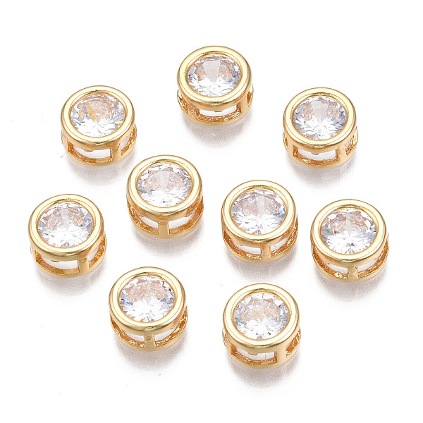 PandaHall Brass Clear Cubic Zirconia Multi-Strand Links, Cadmium Free & Nickel Free & Lead Free, Flat Round, Real 18K Gold Plated, 9x4.5mm...
PandaHall Brass Clear Cubic Zirconia Multi-Strand Links, Cadmium Free & Nickel Free & Lead Free, Flat Round, Real 18K Gold Plated, 9x4.5mm...