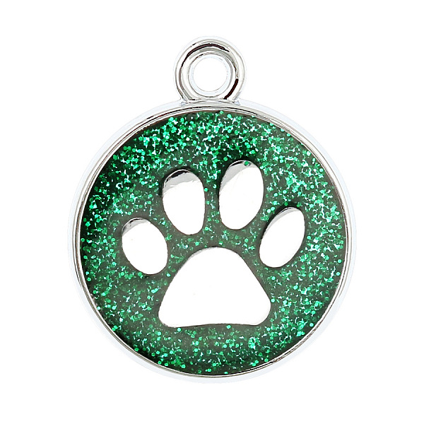 PandaHall Enamel Charms, with Platinum Plated Alloy Findings and Glitter Powder, Flat Round with Dog Paw Prints, Green, 23x19x2.1mm, Hole...
PandaHall Enamel Charms, with Platinum Plated Alloy Findings and Glitter Powder, Flat Round with Dog Paw Prints, Green, 23x19x2.1mm, Hole...