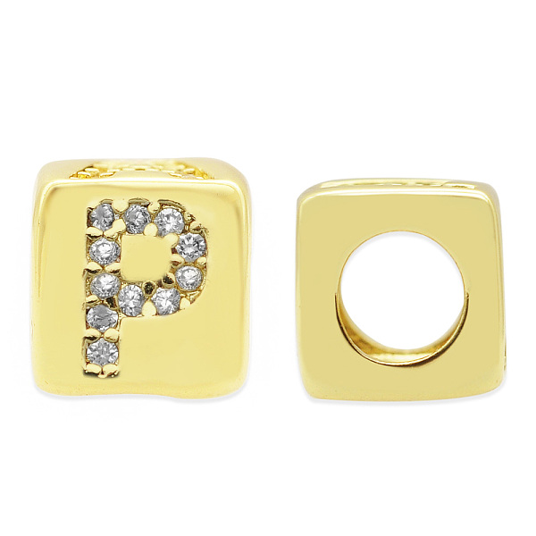 PandaHall Brass Micro Pave Clear Cubic Zirconia European Beads, Cube with Letter, Letter.P, 8.5x8.5x8.5mm, Hole: 5mm, 3pcs/bag Brass Letter...
PandaHall Brass Micro Pave Clear Cubic Zirconia European Beads, Cube with Letter, Letter.P, 8.5x8.5x8.5mm, Hole: 5mm, 3pcs/bag Brass Letter...