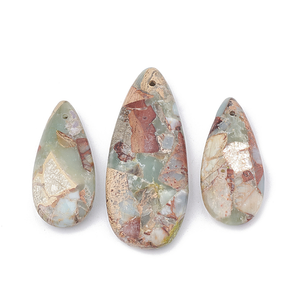 PandaHall Natural Aqua Terra Jasper Pendants, teardrop, 36~50x15~21x6~7mm, Hole: 1mm, 3pcs/set Aqua Terra Jasper Teardrop
PandaHall Natural Aqua Terra Jasper Pendants, teardrop, 36~50x15~21x6~7mm, Hole: 1mm, 3pcs/set Aqua Terra Jasper Teardrop