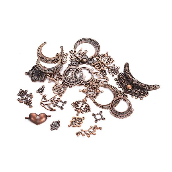 PandaHall Tibetan Style Connectors, Assorted Shapes, Red Copper Color, about 10~40mm long, 5~35mm wide, 1~2mm thick, hole: 1~3mm Alloy
PandaHall Tibetan Style Connectors, Assorted Shapes, Red Copper Color, about 10~40mm long, 5~35mm wide, 1~2mm thick, hole: 1~3mm Alloy