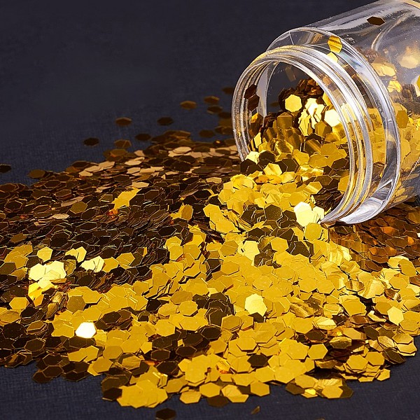 PandaHall Shining Nail Art Glitter, Manicure Sequins, DIY Sparkly Paillette Tips Nail, Hexagon, Gold, 3x2.5mm, about 4g/box Plastic Hexagon...
PandaHall Shining Nail Art Glitter, Manicure Sequins, DIY Sparkly Paillette Tips Nail, Hexagon, Gold, 3x2.5mm, about 4g/box Plastic Hexagon...