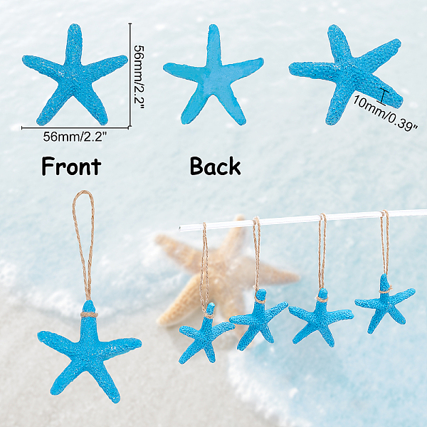 PandaHall ARRICRAFT Resin Pendants, Decorations, Starfish, Dark Turquoise, 56x56mm Resin Starfish
PandaHall ARRICRAFT Resin Pendants, Decorations, Starfish, Dark Turquoise, 56x56mm Resin Starfish