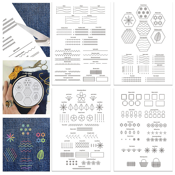 PandaHall 4 Sheets 11.6x8.2 Inch Stick and Stitch Embroidery Patterns, Non-woven Fabrics Water Soluble Embroidery Stabilizers, 297x210mmm...
PandaHall 4 Sheets 11.6x8.2 Inch Stick and Stitch Embroidery Patterns, Non-woven Fabrics Water Soluble Embroidery Stabilizers, 297x210mmm...