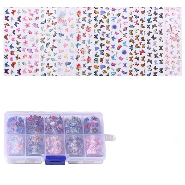 PandaHall 10rolls Nail Art Transfer Stickers, Nail Decals, DIY Nail Tips Decoration, Butterfly Pattern, Mixed Color, 25mm, 1m/roll Paper..., Multicolor
PandaHall 10rolls Nail Art Transfer Stickers, Nail Decals, DIY Nail Tips Decoration, Butterfly Pattern, Mixed Color, 25mm, 1m/roll Paper..., Multicolor