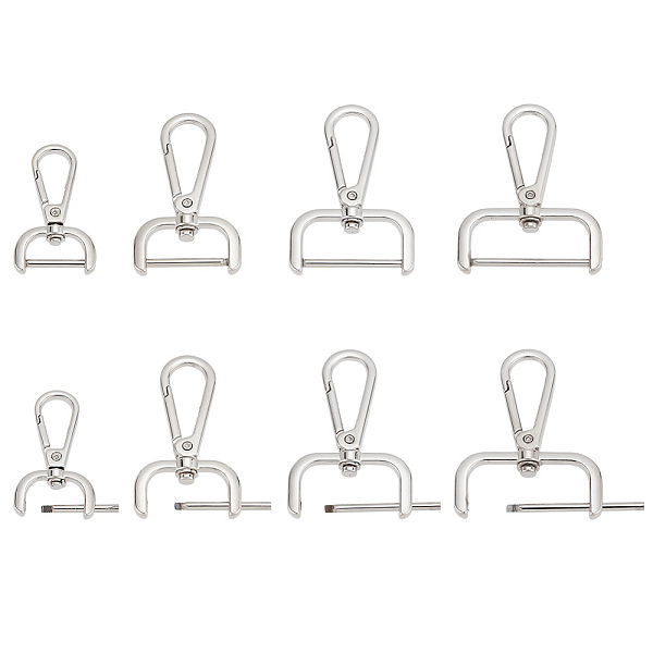 PandaHall 8Pcs 4 Styles Zinc Alloy Swivel Lobster Claw Clasps, Swivel Snap Hook, Platinum, 4.8~6.2x2.8~4.75x0.7~0.8cm, Hole...
PandaHall 8Pcs 4 Styles Zinc Alloy Swivel Lobster Claw Clasps, Swivel Snap Hook, Platinum, 4.8~6.2x2.8~4.75x0.7~0.8cm, Hole...