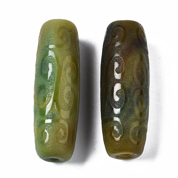 PandaHall Natural Grey Agate Beads, Dyed, Barrel with Flower Pattern, Dark Olive Green, 35~42.5x10~15mm, Hole: 1.4~3mm Grey Agate Barrel
PandaHall Natural Grey Agate Beads, Dyed, Barrel with Flower Pattern, Dark Olive Green, 35~42.5x10~15mm, Hole: 1.4~3mm Grey Agate Barrel