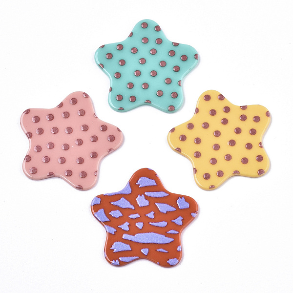 PandaHall Opaque Printed Acrylic Cabochons, Star, Mixed Color, 43x44x2~3mm Acrylic Star Multicolor
PandaHall Opaque Printed Acrylic Cabochons, Star, Mixed Color, 43x44x2~3mm Acrylic Star Multicolor