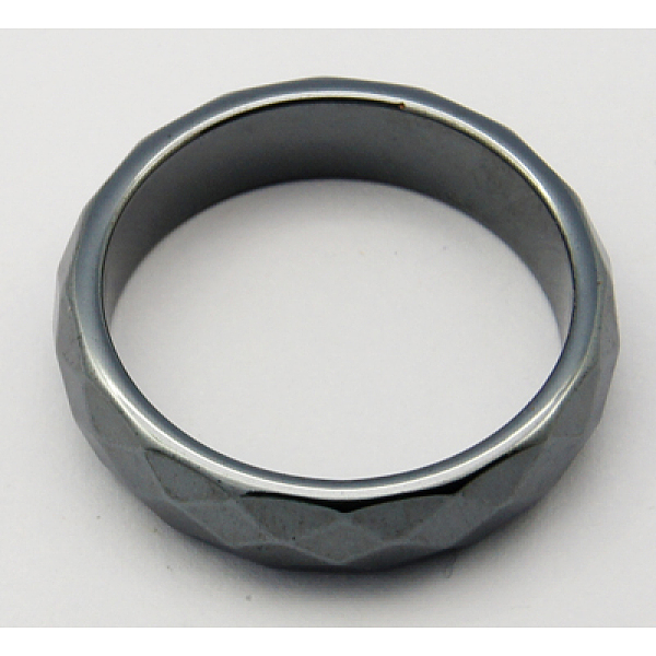 PandaHall Non-Magnetic Synthetic Hematite Wide Band Rings, Faceted, Black, Size: about 6mm wide, 21mm inner diameter Non-magnetic Hematite...
PandaHall Non-Magnetic Synthetic Hematite Wide Band Rings, Faceted, Black, Size: about 6mm wide, 21mm inner diameter Non-magnetic Hematite...