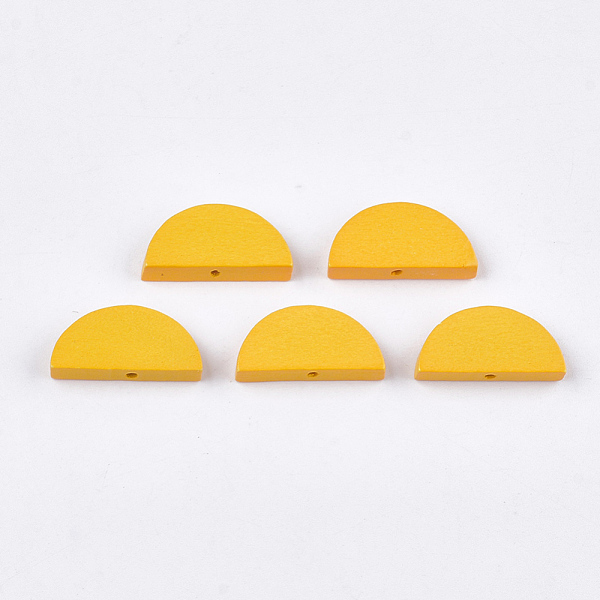 PandaHall Painted Natural Wood Beads, Semicircle, Gold, 10x20x4mm, Hole: 1.5mm Schima Wood Half Round Gold
PandaHall Painted Natural Wood Beads, Semicircle, Gold, 10x20x4mm, Hole: 1.5mm Schima Wood Half Round Gold