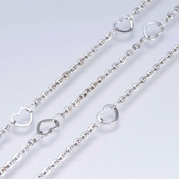 PandaHall 3.28 Feet 304 Stainless Steel Cable Chains, with Heart Link, Soldered, Flat Oval, Stainless Steel Color, 5x6.4x0.4mm, Link...
PandaHall 3.28 Feet 304 Stainless Steel Cable Chains, with Heart Link, Soldered, Flat Oval, Stainless Steel Color, 5x6.4x0.4mm, Link...
