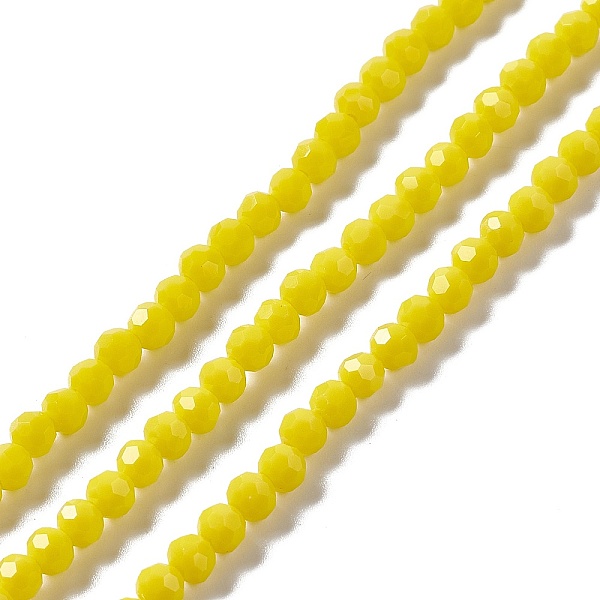 PandaHall Faceted(32 Facets) Glass Beads Strands, Round, Yellow, 4mm, Hole: 1mm, about 99~107pcs/strand, 14.09~15.43''(35.8~39.2cm) Glass...
PandaHall Faceted(32 Facets) Glass Beads Strands, Round, Yellow, 4mm, Hole: 1mm, about 99~107pcs/strand, 14.09~15.43''(35.8~39.2cm) Glass...