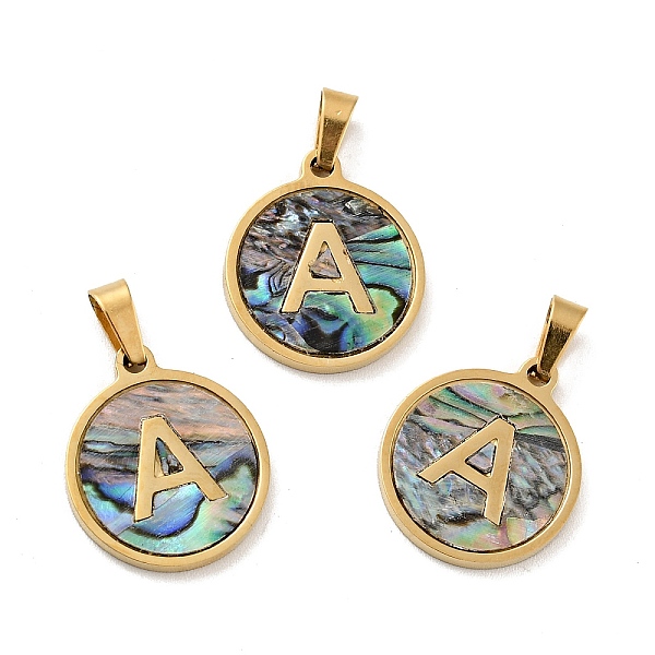 PandaHall Vacuum Plating 304 Stainless Steel with Paua Shell Pendants, Golden, Flat Round with Letter Charm, Letter.A, 18x16x1.5mm, Hole...
PandaHall Vacuum Plating 304 Stainless Steel with Paua Shell Pendants, Golden, Flat Round with Letter Charm, Letter.A, 18x16x1.5mm, Hole...