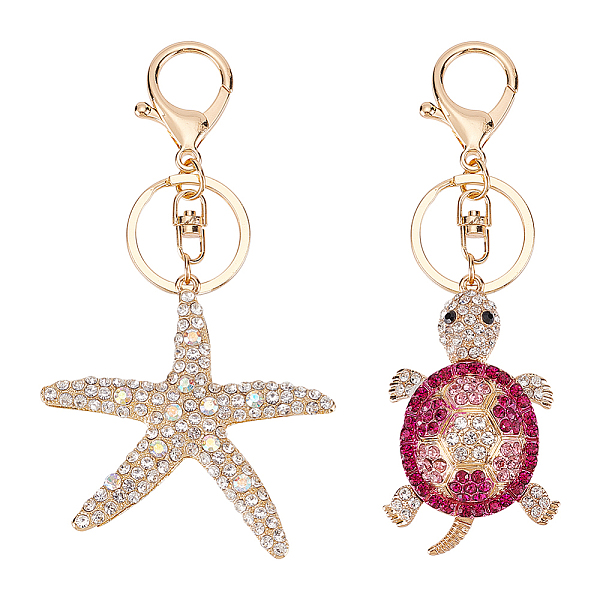 PandaHall WADORN 2Pcs 2 Style Colorful Full Rhinestones Pendant Keychain, with Alloy Findings, for Bag Purse Car Ornament, Starfish &..., Multicolor
PandaHall WADORN 2Pcs 2 Style Colorful Full Rhinestones Pendant Keychain, with Alloy Findings, for Bag Purse Car Ornament, Starfish &..., Multicolor