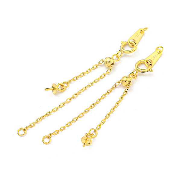 PandaHall 925 Sterling Silver Chain Extender, Real 18K Gold Plated, 45mm Sterling Silver
PandaHall 925 Sterling Silver Chain Extender, Real 18K Gold Plated, 45mm Sterling Silver
